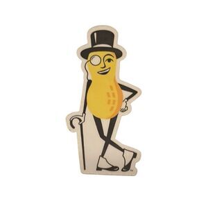 Mr. Peanut Planters Logo Waterproof Weatherproof‎ Vinyl Sticker Decal 3" NEW